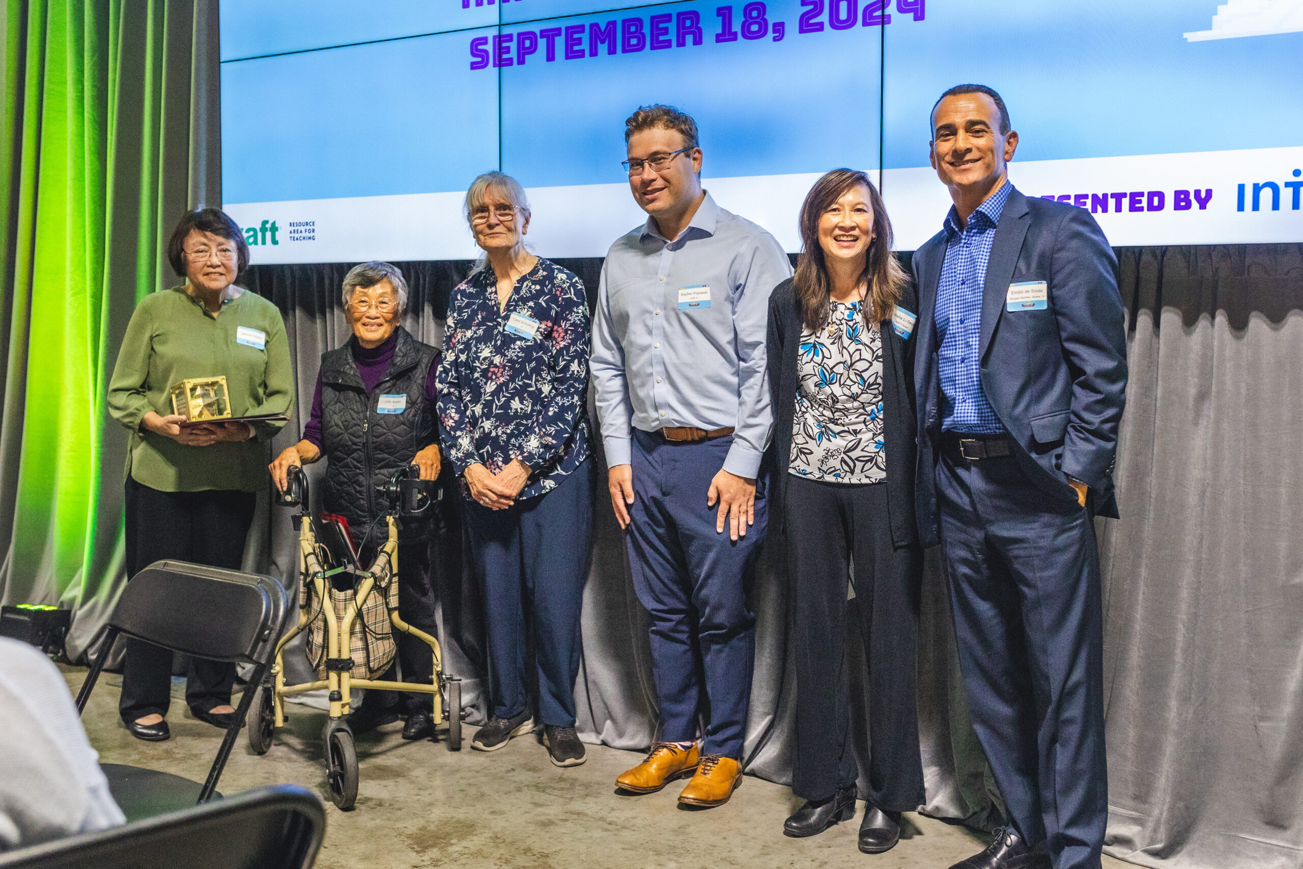 (L-R) Jeanne Ohara, Julia Kozen, Carol Schelling, Steven Popowski, Loretta Li-Sevilla, Emilio de Sousa