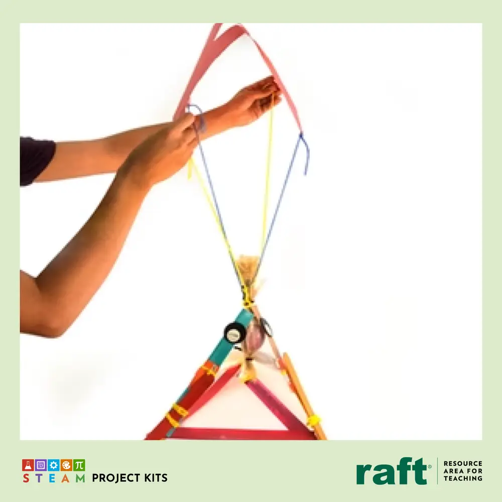 RAFT Egg Drop STEAM kit, a student-built egg protection vehicle